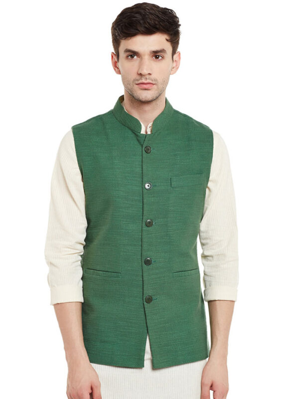 Green modi/ nehru jacket
