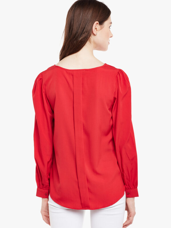 Solid red Crepe Top