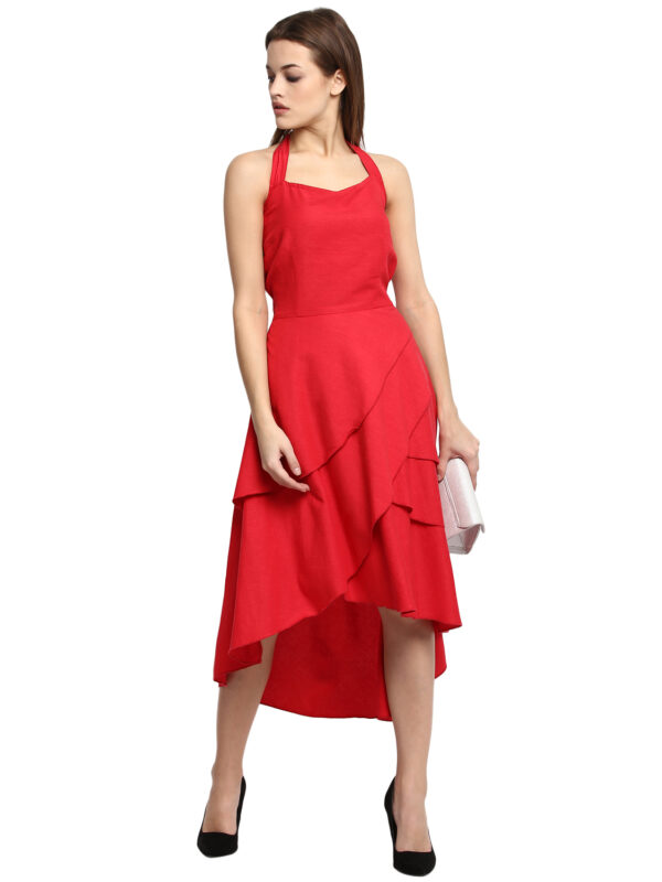 Red cotton Frock ladies